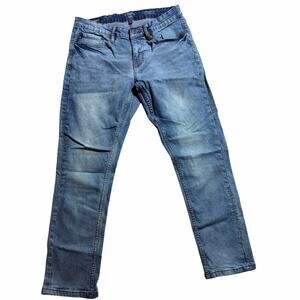 Chaps athletic taper fit jeans light wash stretch denim material 32/29